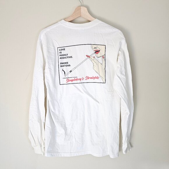 Simpleboy Straights Longsleeve - 2018 - White w/ Graphic - Sz M - Picture 1 of 12